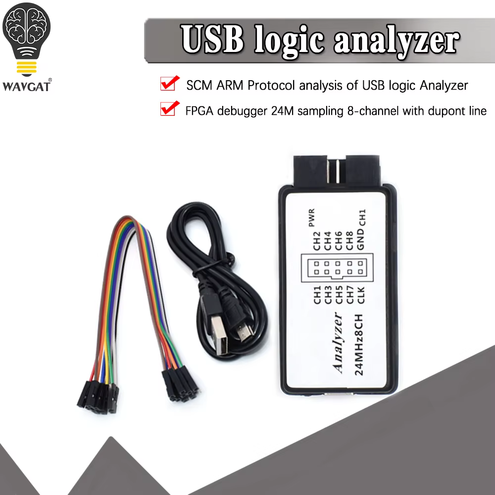 USB Logic Analyzer 24MHz 8 Kanal 24M/sekunden Logic Analyzer Debugger Für ARM FPGA Logic Analyzer Logic 24M