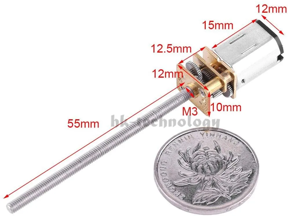 Dc Motor 3V/6V/12V N20 Mini Micro Metall Getriebe Motor DC Motoren – Bild 5