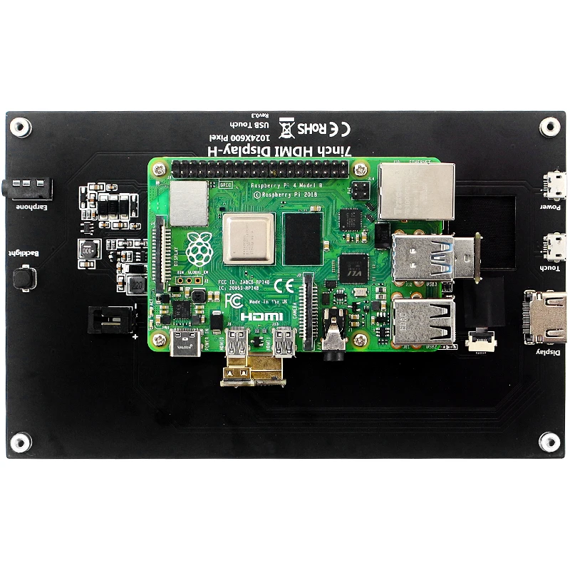 Raspberry Pi 5 7 Zoll Touchscreen IPS 1024x600 HD LCD HDMI-kompatibles – Bild 5
