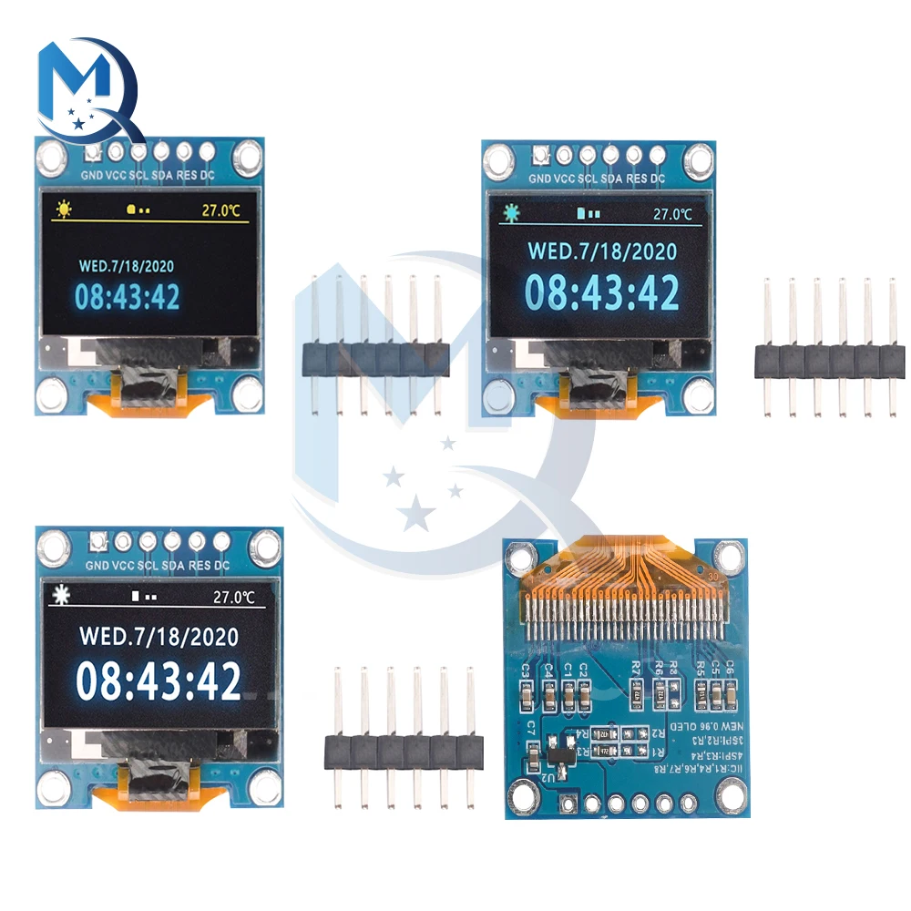 0,96 inch OLED Display Moudlue 3,3-5V 6 Pin OLED Bildschirm 128X64 Resolustion LCD IIC/SPI SSD1315 fahrer