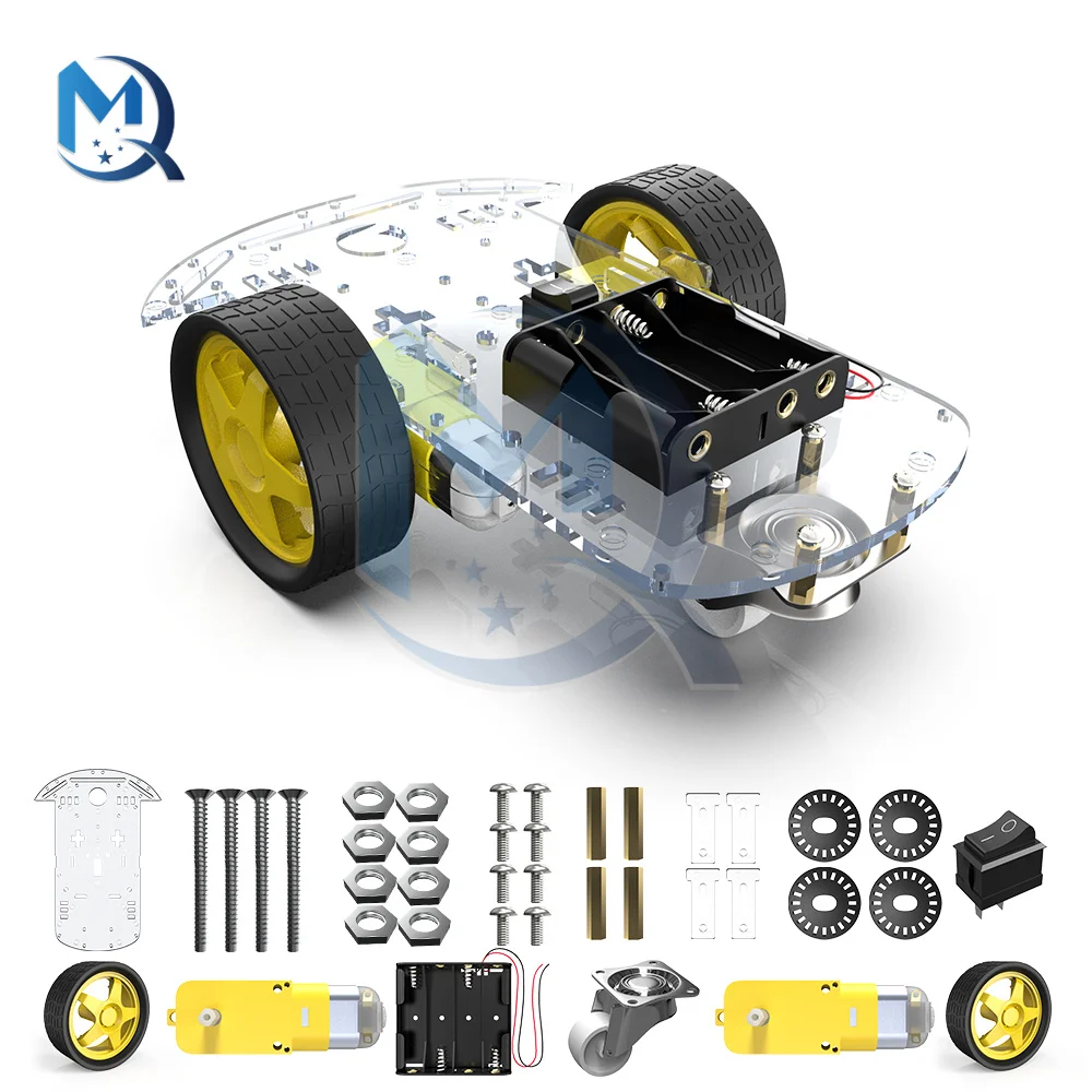 Smart Roboter Auto 2WD Motor Chassis /Tracing Fernbedienung Zwei-rad – Bild 2