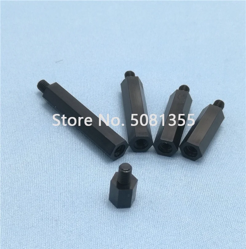 M2 M2,5 M3 M4 * L + 6mm Gewinde Weiß Schwarz Abstand (20 Stück) – Bild 4