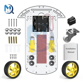 Smart Roboter Auto 2WD Motor Chassis /Tracing Fernbedienung Zwei-rad Stick Drei-rad Universal Rad Teile
