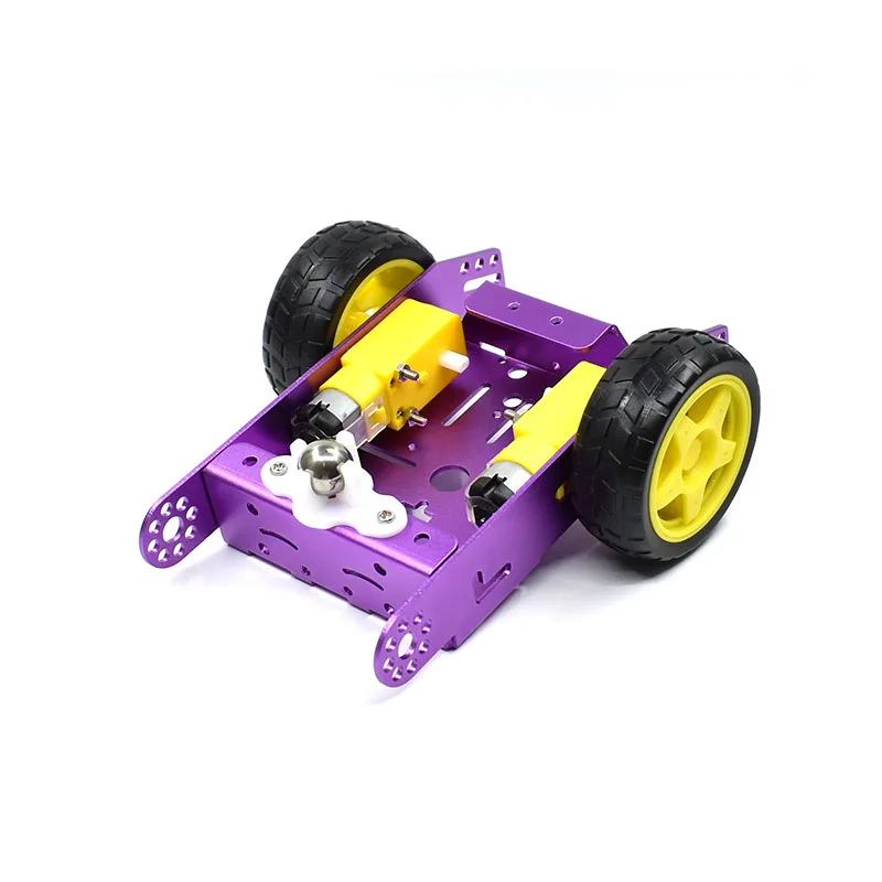 2WD Aluminium 2WD Auto Bildung Spielzeug Neue Legierung Auto Chassis – Bild 5