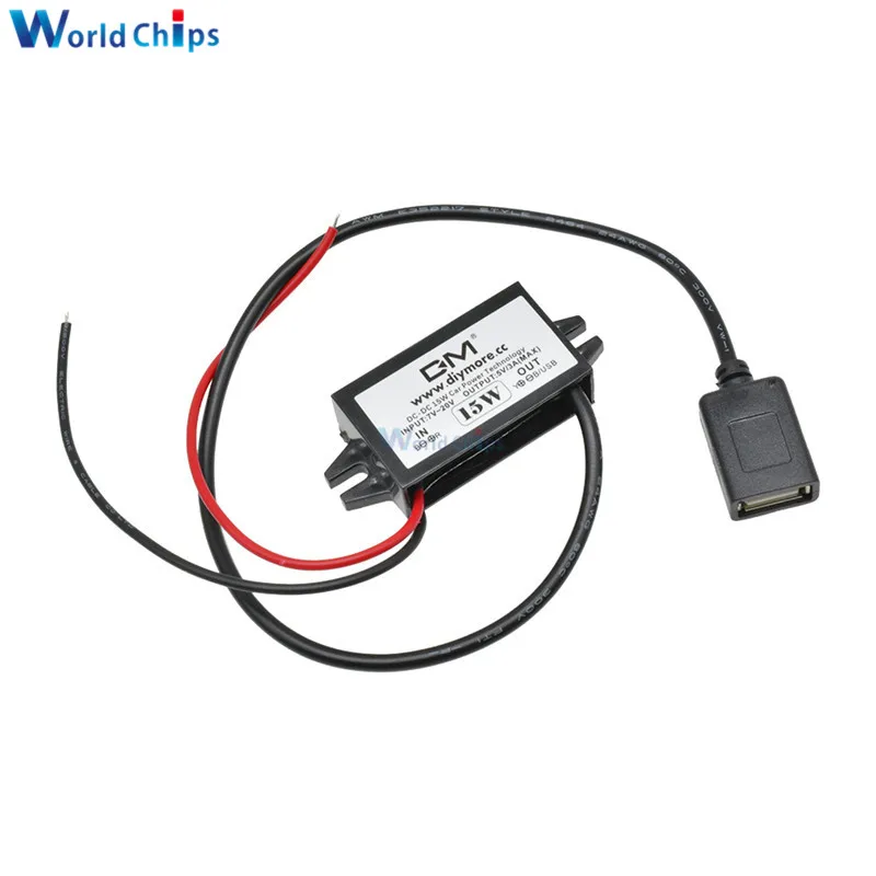12V zu 5V 3A 15W DC-DC Step Down Buck Converter Netzteil Modul – Bild 2
