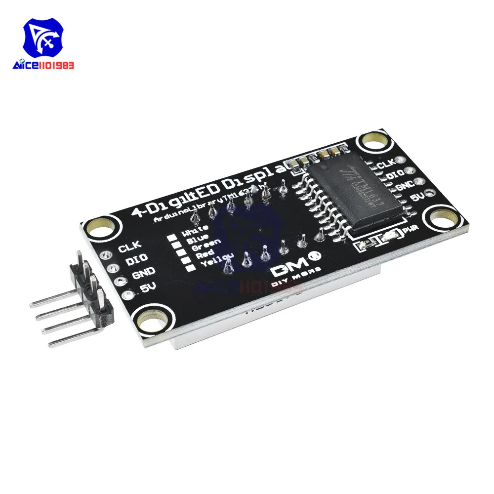 TM1637 0,36" 4-Bit LED-Digitalröhrenanzeige 7-Segment Rot Grün Blau – Bild 2