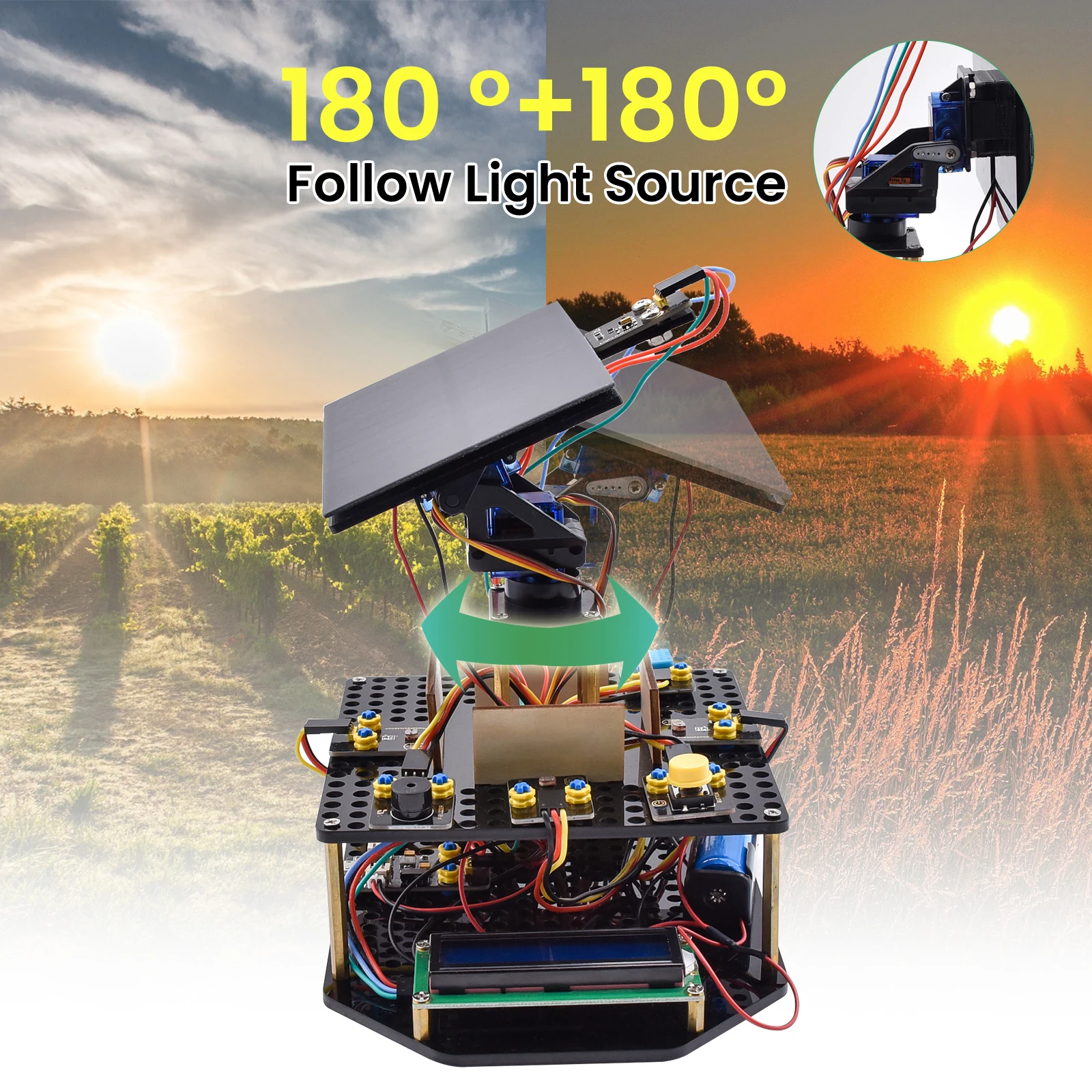 Keyestudio Acryl Smart Solar Tracker System Tracking Starter Kit – Bild 4