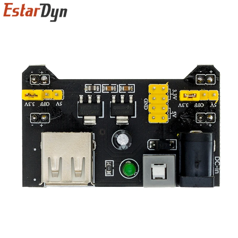 3,3 V/5 V MB102 Breadboard-Leistungsmodul + MB-102 830 Punkte lötfreier Prototyp-Breadboard-Kit + 65 flexible