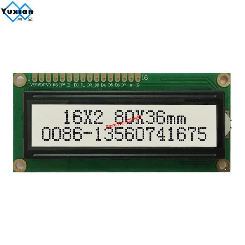 1602 16x2 LCD-Anzeigemodul I2C IIC-Platine I2C Kunststoff 3,3 V 5 V – Bild 4