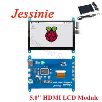 5 Zoll HDMI-Kompatibles Kapazitives Touchscreen 5,0' LCD-Anzeigemodul 800x480 für Raspberry Pi 2B/3B+/4B/PC/BB