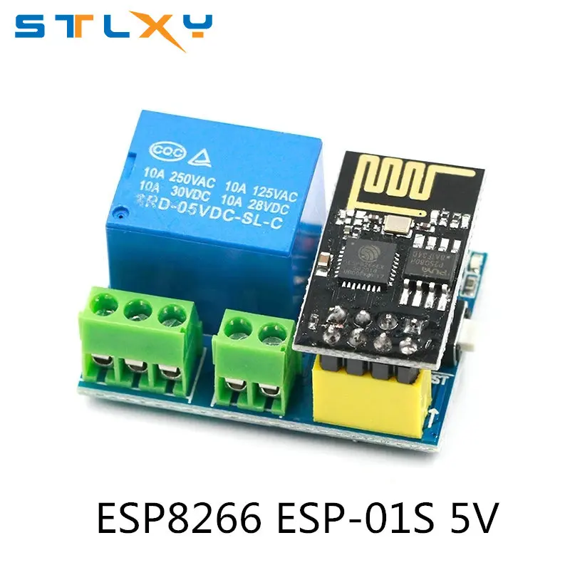 ESP01 ESP-01 Drahtloses WiFi-Modul ESP8266 ESP-01S 5V WiFi-Relaismodul – Bild 2