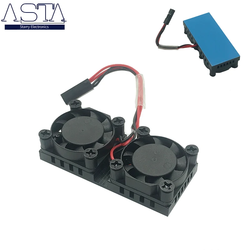 Raspberry Pi 4 Modell B,3B + Dual Fan mit Pi 4B Kühlkörper Kit, lüfter Kit mit Band für Raspberry Pi 4B / 3 B