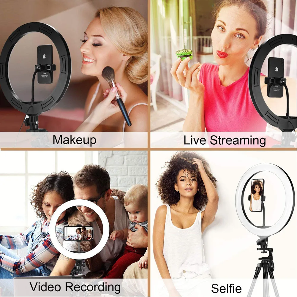 26 33 cm Videoleuchten, dimmbares Licht, Selfie-LED-Ringlicht – Bild 4
