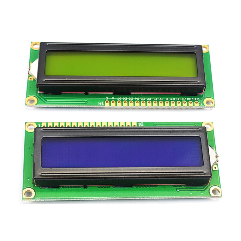 LCD1602 1602 LCD-Modul Blau/Gelb Grüner Bildschirm 16x2 Zeichen – Bild 2