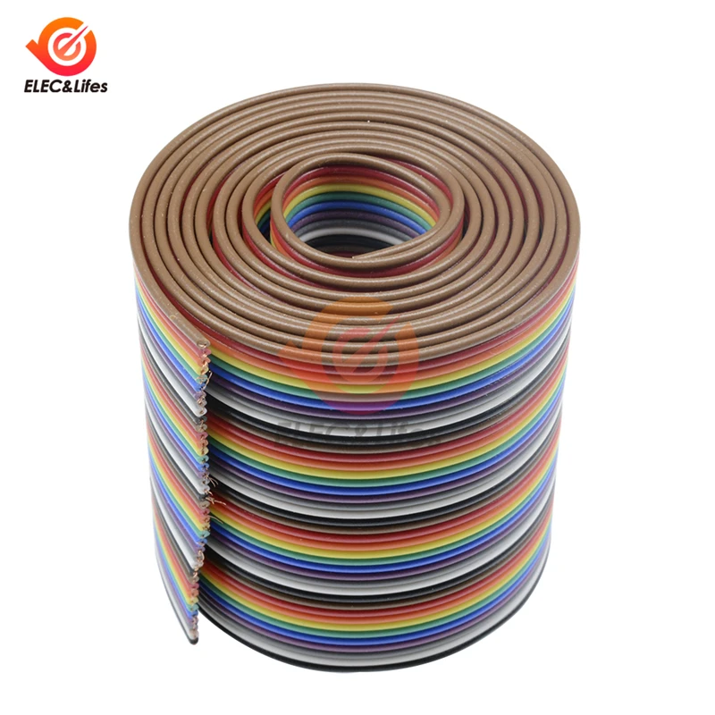 Dupont Jumper Draht 1Meter 40Pin Regenbogen DuPont Kabel Flache IDC – Bild 2