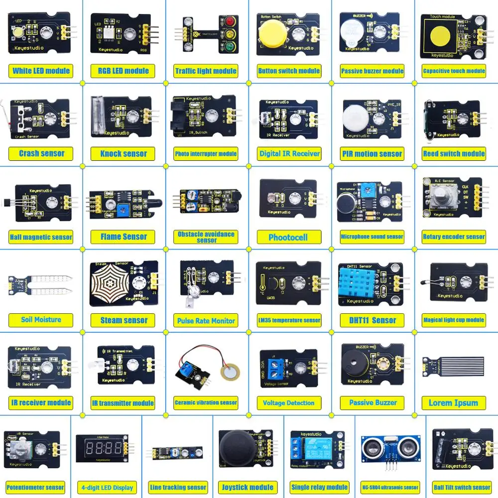 Keyestudio 37/48 In-1 Sensormodul-Kit, Geschenkbox für Arduino – Bild 2
