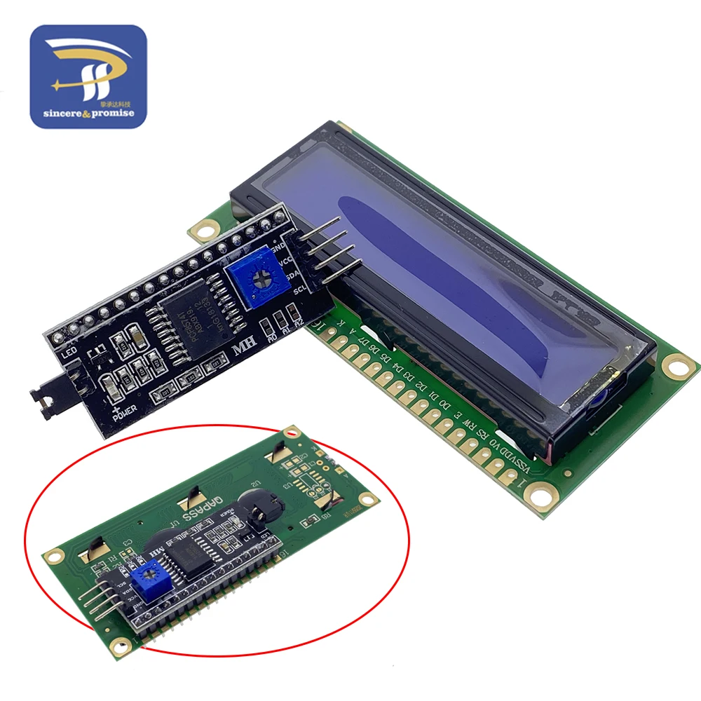 LCD1602 PCF8574T PCF8574 IIC/I2C/Schnittstelle 16x2 Zeichen LCD – Bild 6