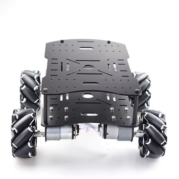 Doppel platte 15kg Last 4WD Omni Mecanum Rad Auto Kit mit 4 stücke Geschwindigkeit Encoder Motor für Arduino
