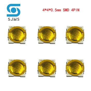 SJMS 100 Stück ultradünner taktiler Druckschalter 4 x 0,5 Mikroschalter 4 x 0,5 mm SMT SMD Membran