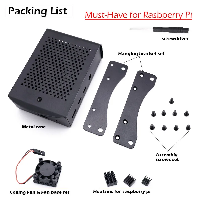 Raspberry Pi 4 Modell B Aluminiumgehäuse mit Lüfter-Kühlkörper-Kit – Bild 6