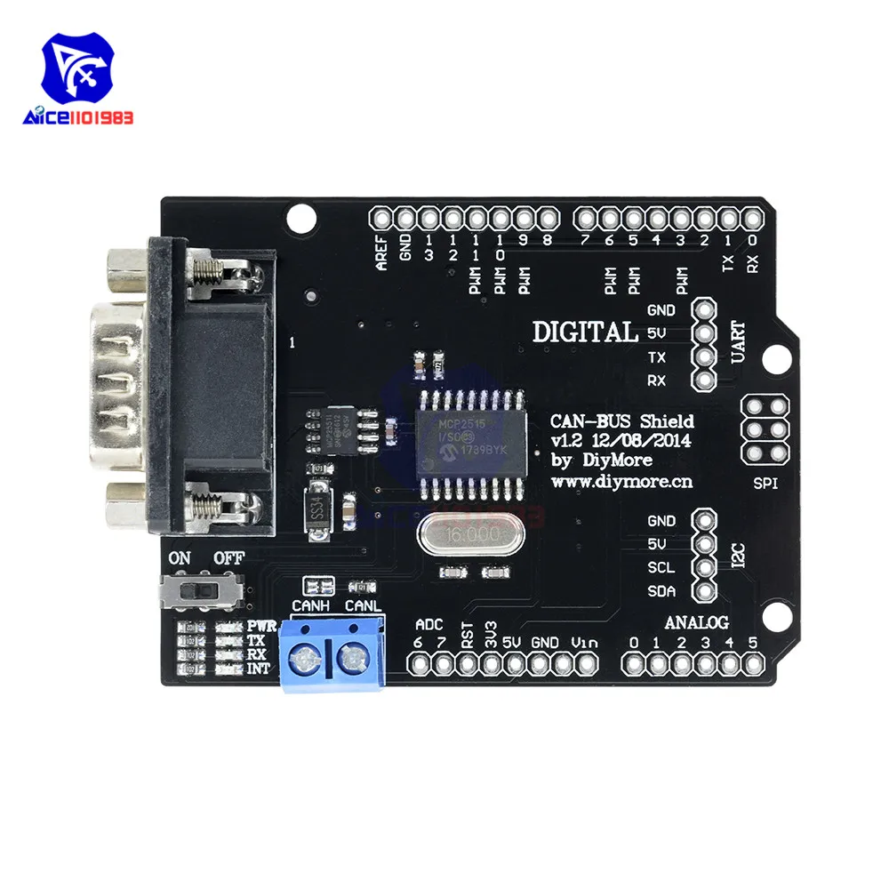 MCP2515 EF02037 KÖNNEN BUS Schild SPI 9 Pins Standard Sub-D Expansion – Bild 3