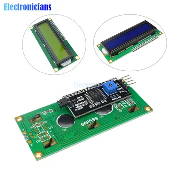 1602 16*2 zeichen LCD 5V 16x2 Blau/Gelb Digitale Hintergrundbeleuchtung Display Modul Board Für arduino IIC