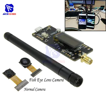 ESP32-Cam Drahtlose Modul OV2640 Normal/Fisch Auge Objektiv Kamera SMA WiFi 3Dbi Antenne 0.91 "OLED LCD