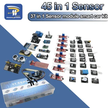 45-in-1-Sensormodule, 16-Arten-Starter-Kit für Arduino Raspberry Pi, besser als 37 in 1, mit Box DIY UNO R3