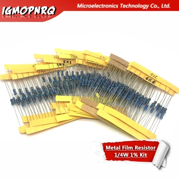24 werte * 10 stücke 240 stücke 1/4W 0,25 W 1% 4,7 k-68k Metall Film Widerstand komponente diy kit 4,7 K 5,1 K
