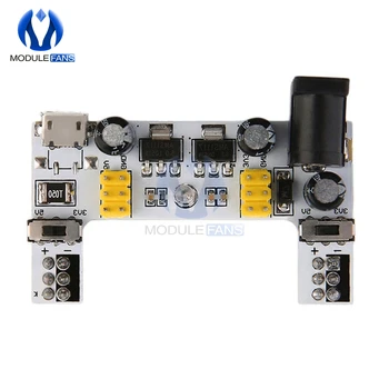 MB102 Micro-USB-Schnittstelle Breadboard Netzteilmodul MB-102 Modul für Arduino Weiß 5 V 3,3 V 2-Kanal-Platine