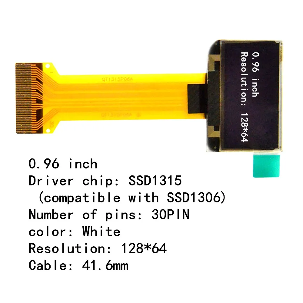 0,96 Zoll OLED-Display 30PIN SSD1315 SSD1306 ST7735S 12864 Punktmatrix – Bild 4