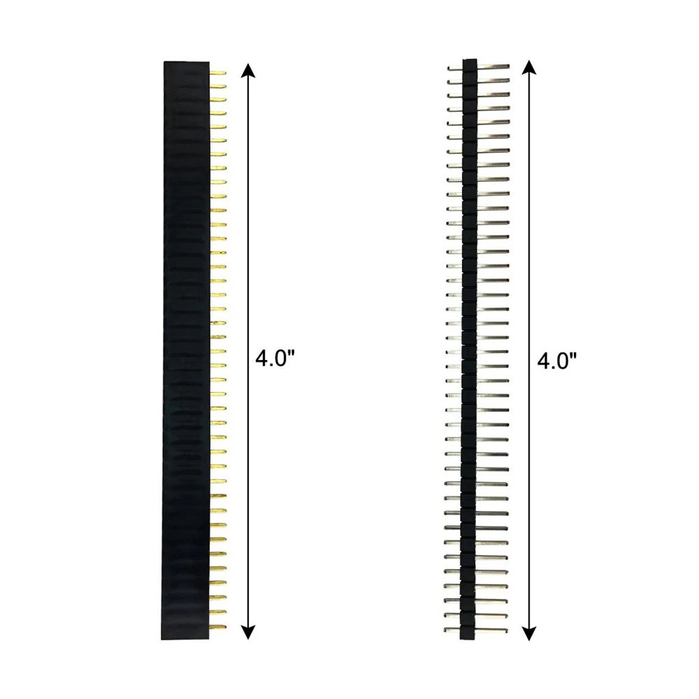 40 Pin 1x40 einreihige männliche und weibliche 2,54 (10 Stück) – Bild 3