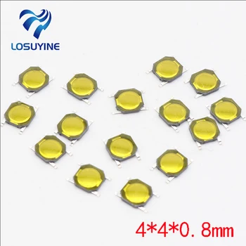 100 Stücke 4*4*0,8mm 4x4x0,8 MM 4X4X0,8mm Tactile Push Button Switch Tact 4 Pin Schalter Mikroschalter SMD