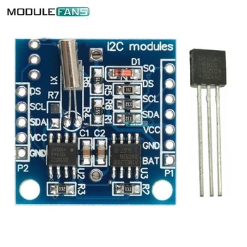 DS18B20 Temperatursensormodul + I2C IIC RTC DS1307 AT24C32 Echtzeituhrmodul für Arduino AVR ARM PIC Modul
