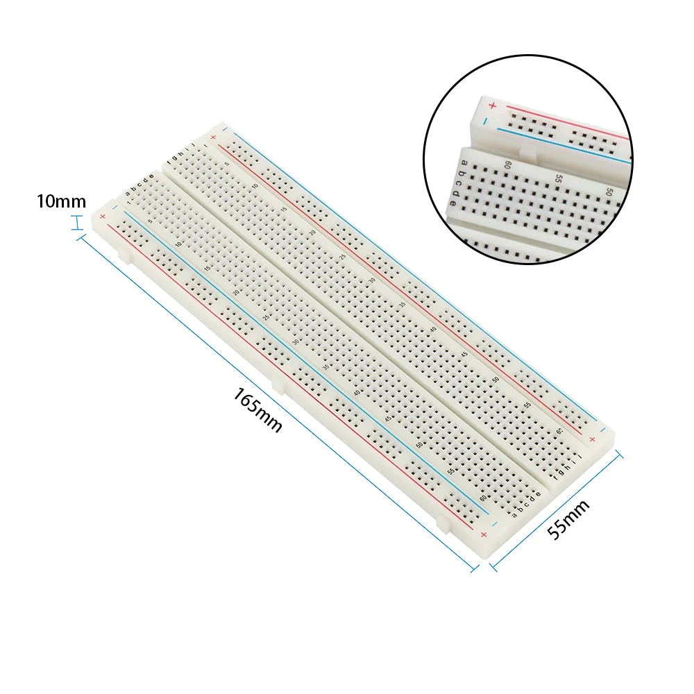 HI-Q Steckbrett 830 Punkte Lötfreies PCB Breadboard MB-102 (3 Stück) – Bild 4