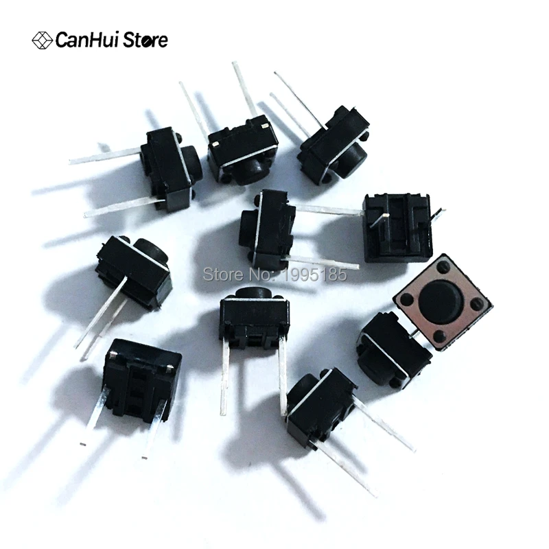 Tactile Push Button Switch 6x6x5mm 6*6*5mm 2p Micro Switch (100 Stück) – Bild 2