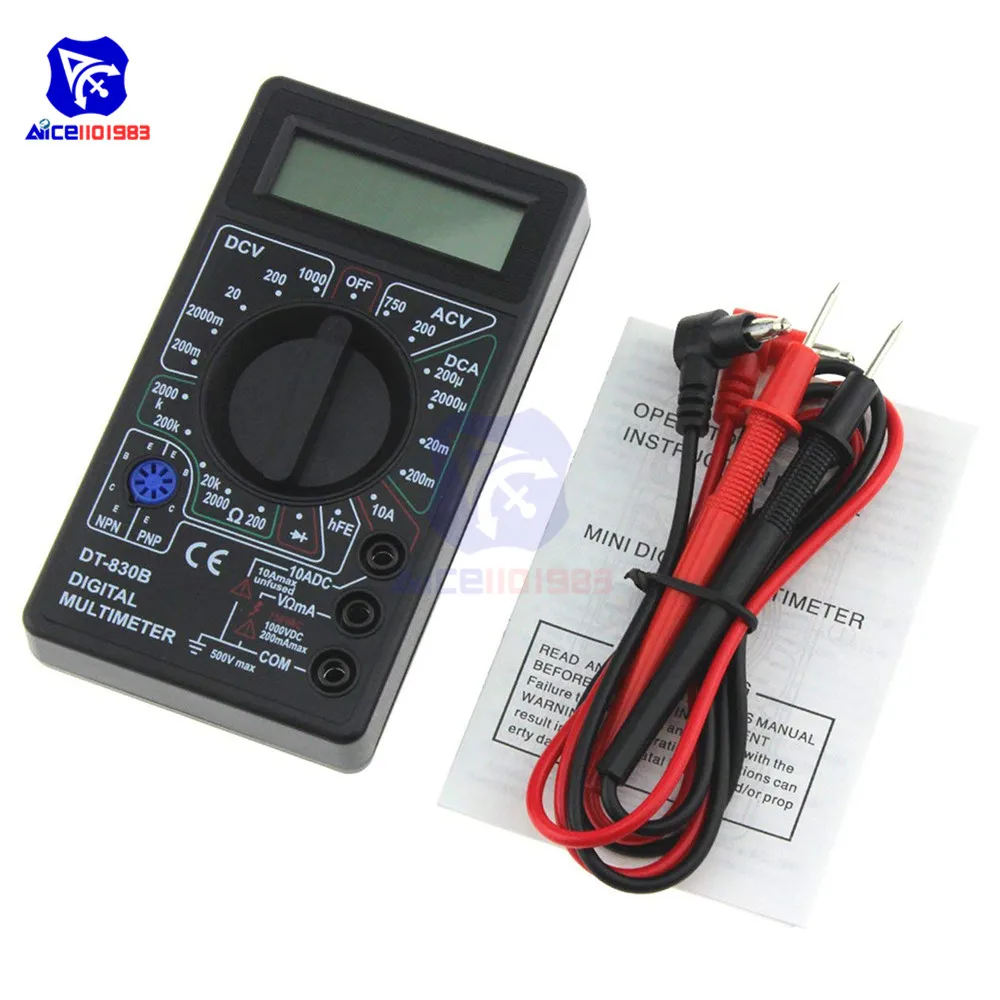 DT-830B LCD Digital Multimeter Elektrische AC DC Voltmeter Amperemeter – Bild 6