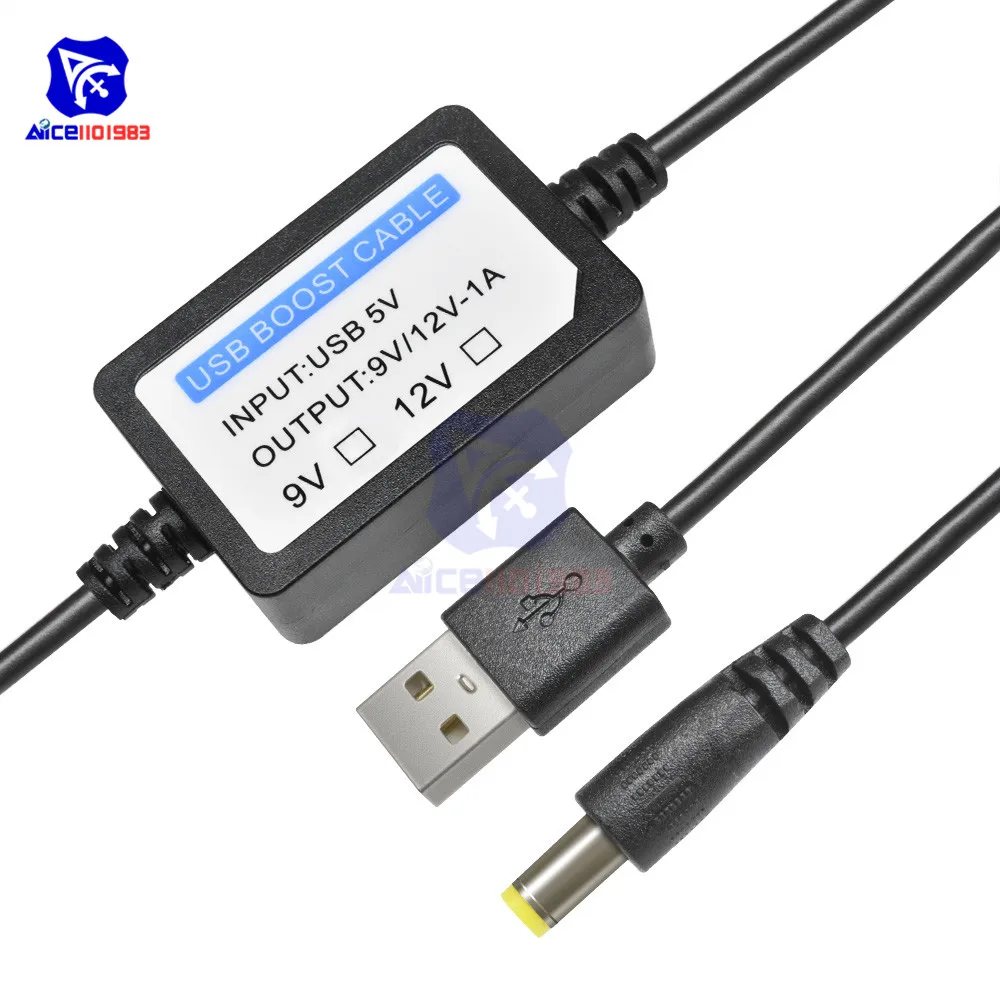 USB zu 5.5*2,1mm DC Power Stecker Ladekabel 5V zu 9V/12V Schritt up – Bild 4
