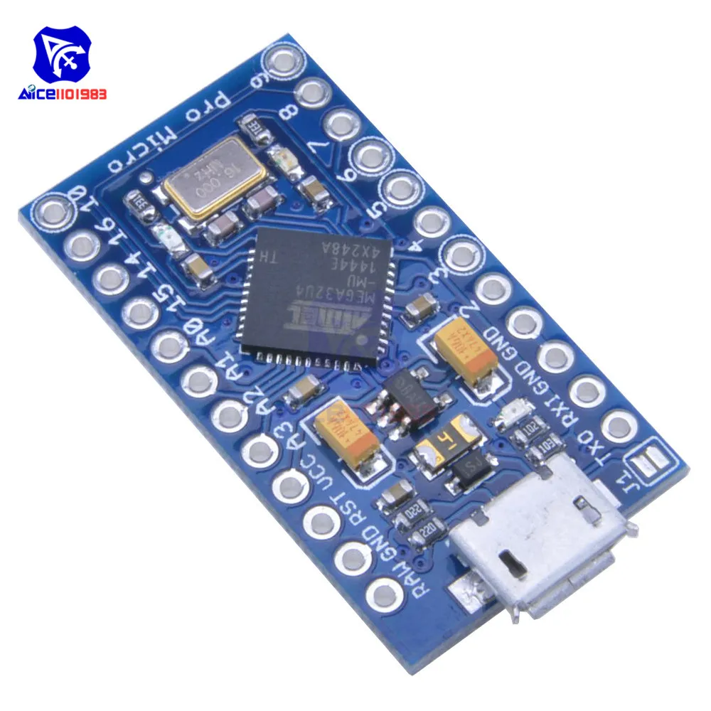 Micro USB ATmega32U4 Pro Micro 3,3 V/5V 8MHz/16MHz Modul für Arduino – Bild 3