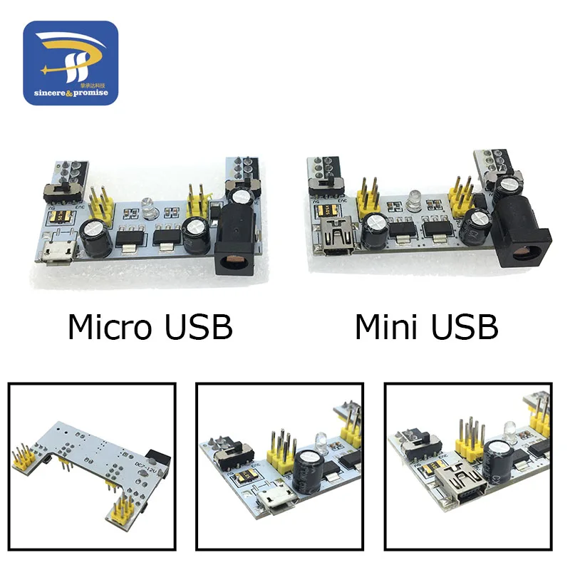 MB102 Mini Micro USB Schnittstelle Breadboard Netzteilmodul MB-102 – Bild 4