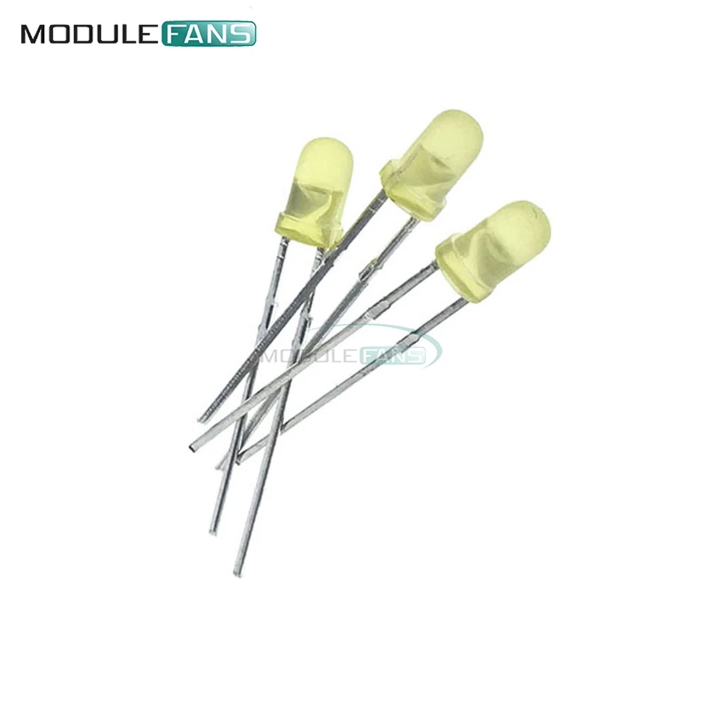 3MM LED GRÜN/WEIß/ROT/GELB/BLAU Farbe Licht Super Helle (100 Stück) – Bild 5