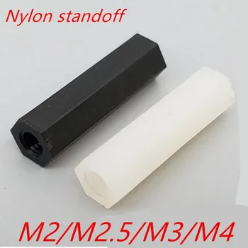 M2 M2.5 M3 500 Stück M4 Weiße oder Schwarze Sechskant-Nylon-Abstandshalter-Säulen mit Flachkopf (1000 Stück)