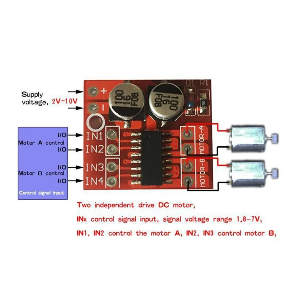 L298N Treiberplatinenmodul L298N Schrittmotor Smart Car Roboter – Bild 5
