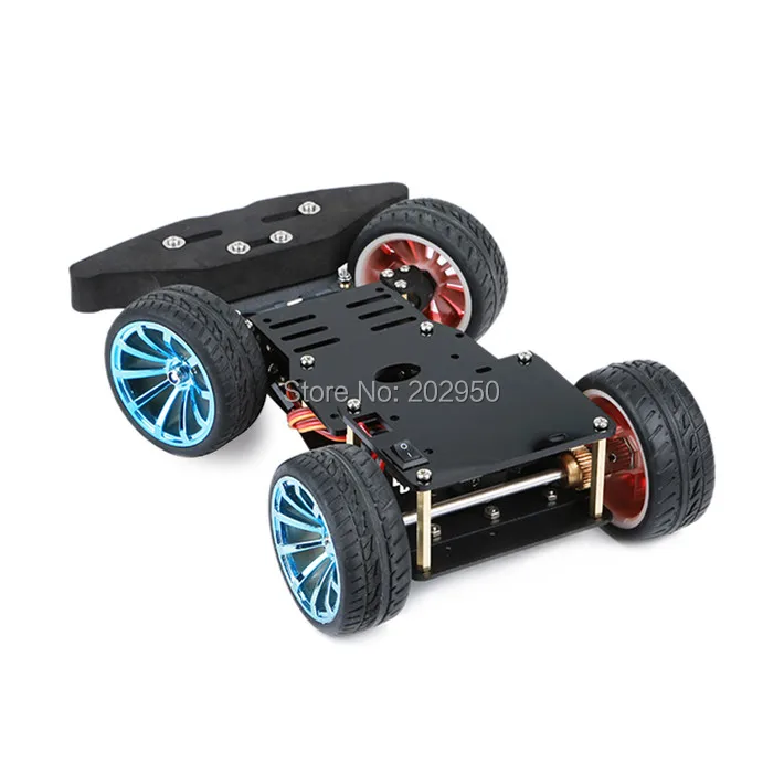 4WD RC Smart Car Chassis für Arduino Plattform mit MG996R Metal Gear Servo Lager Kit Lenkgetriebe Steuerung
