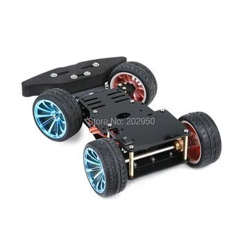 4WD RC Smart Car Chassis für Arduino Plattform mit MG996R Metal Gear Servo Lager Kit Lenkgetriebe Steuerung