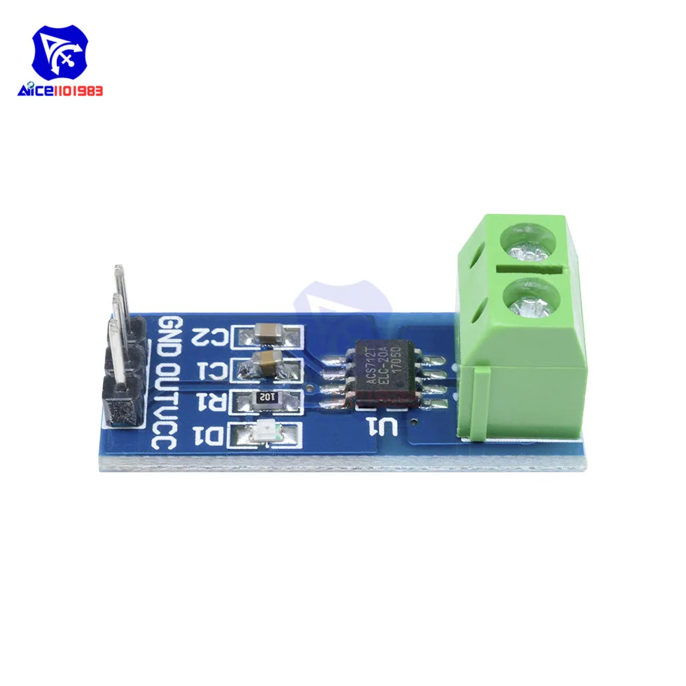 20A Palette Halle Aktuelle Sensor Modul ACS712 Modul für Arduino Modul – Bild 3