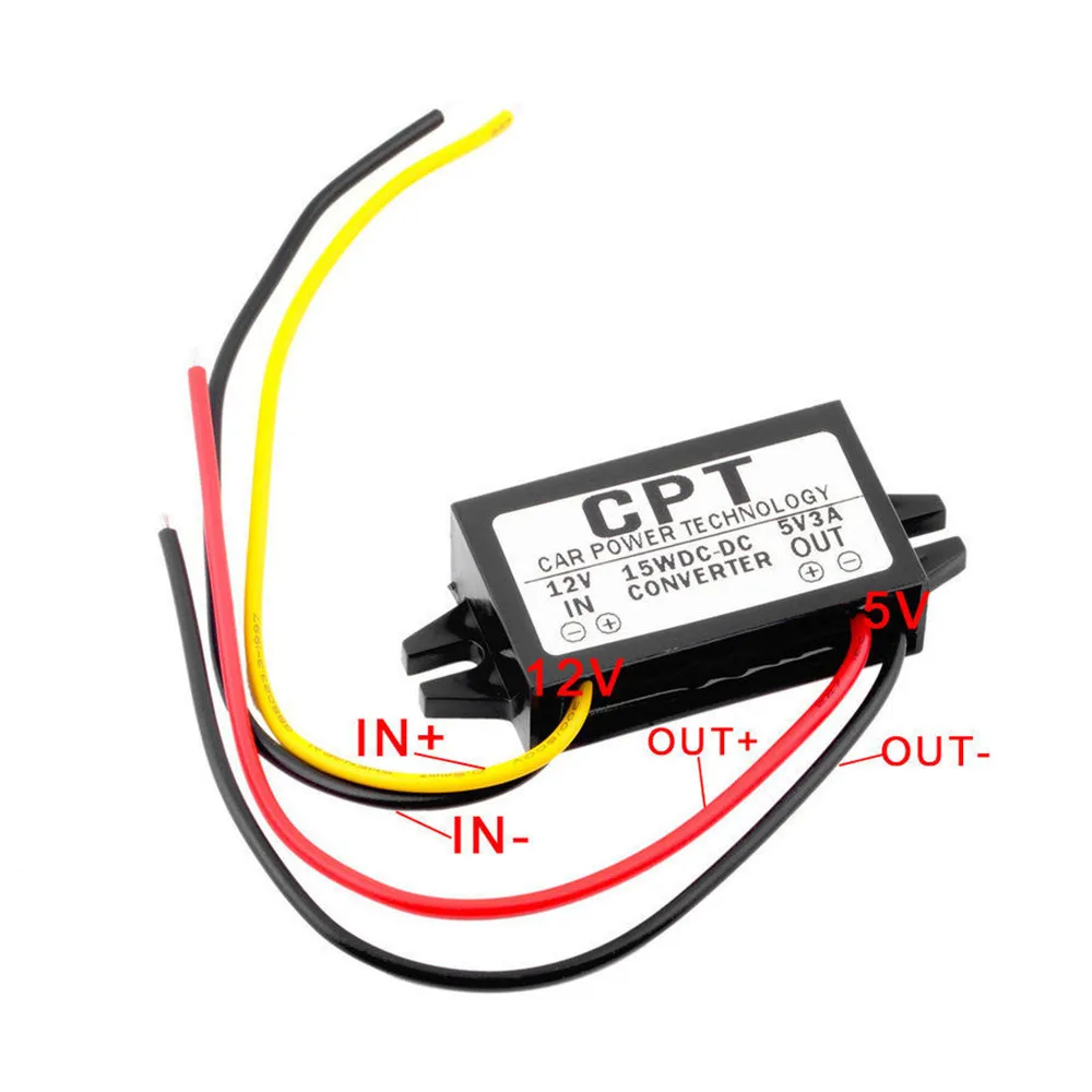 DC-DC 12V zu 5V 3A 15W Auto Power Step Down Buck Converter Netzteil – Bild 5