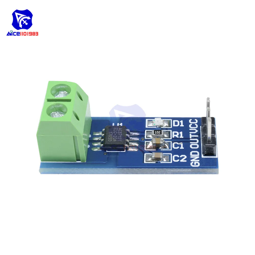 20A Palette Halle Aktuelle Sensor Modul ACS712 Modul für Arduino Modul – Bild 5