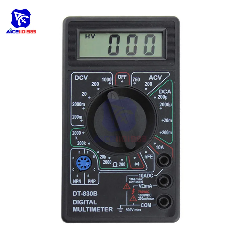 DT-830B LCD Digital Multimeter Elektrische AC DC Voltmeter Amperemeter – Bild 3