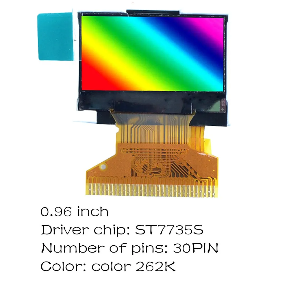 0,96 Zoll OLED-Display 30PIN SSD1315 SSD1306 ST7735S 12864 Punktmatrix LCD-Anzeigemodul Blau/Weiß optional